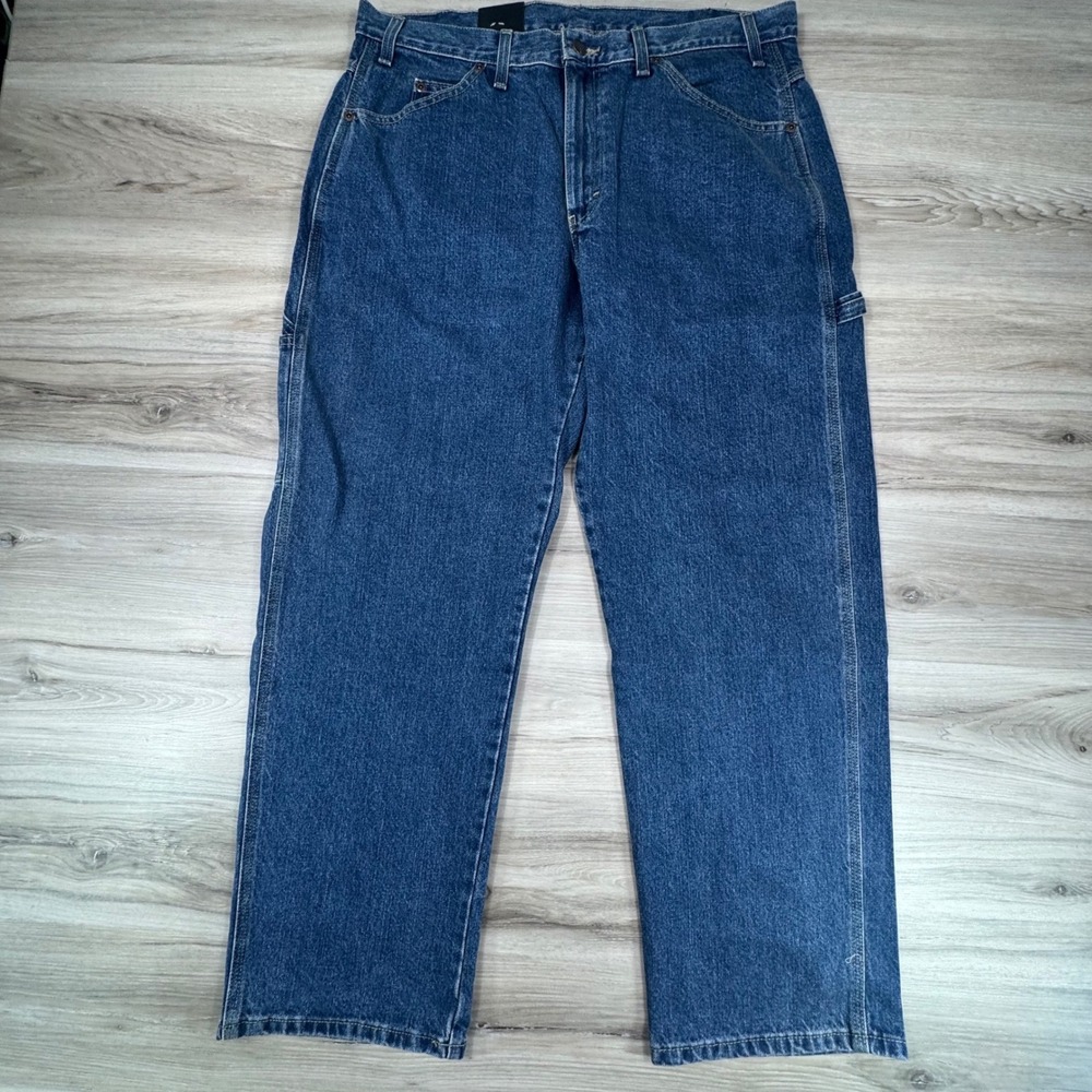 Dickies Mens Relaxed Fit Straight Leg Carpenter Jeans Blue Denim 36x30 NWT